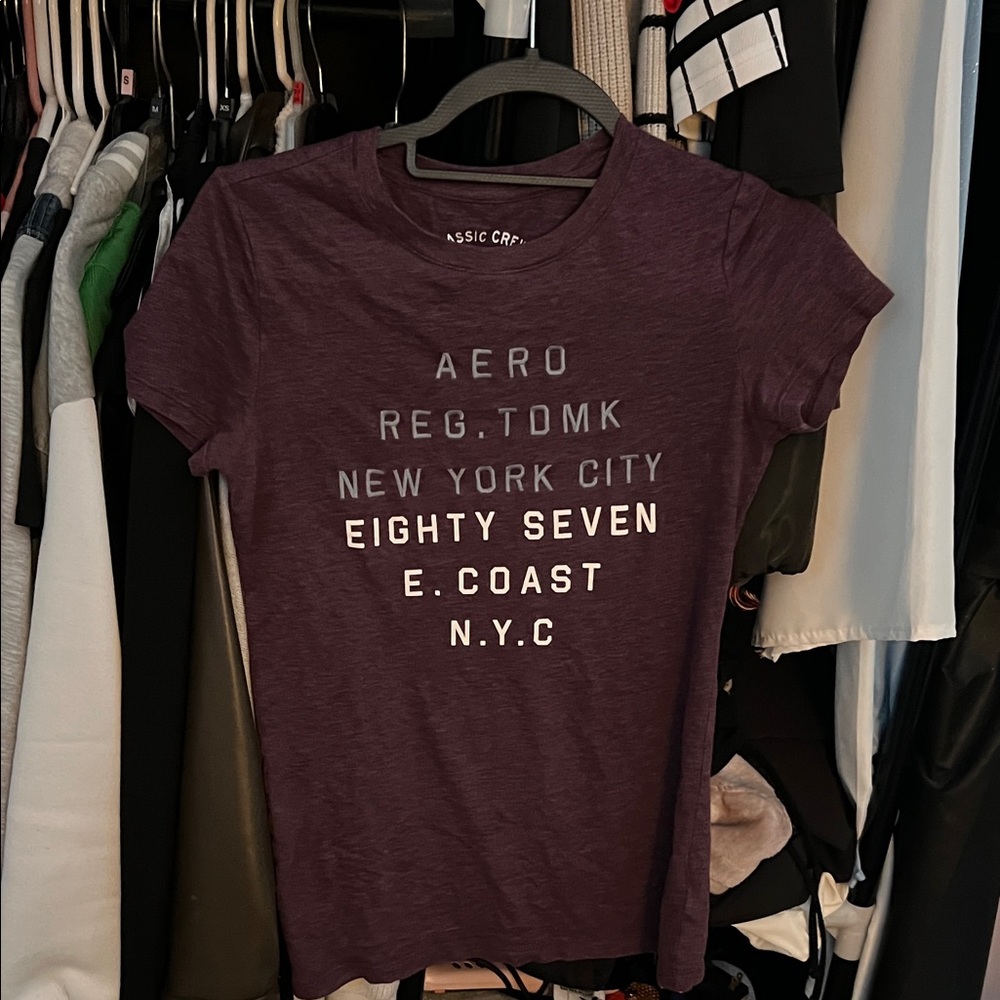 Aeropostale Dark Purple Graphic Tee